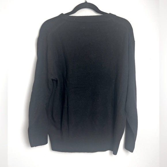 NEW J. Crew Women's Black 100% Cashmere Relaxed Boyfriend Crewneck Sweater XS - Picture 5 of 9
